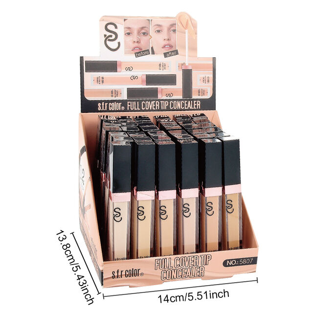 Corretivo Ajustável de Cor com Cobertura Total - Alto Pigmento para Marcas de Acne e Manchas, 12 Cores, Longa Duração, Cruelty-Free e Vegano