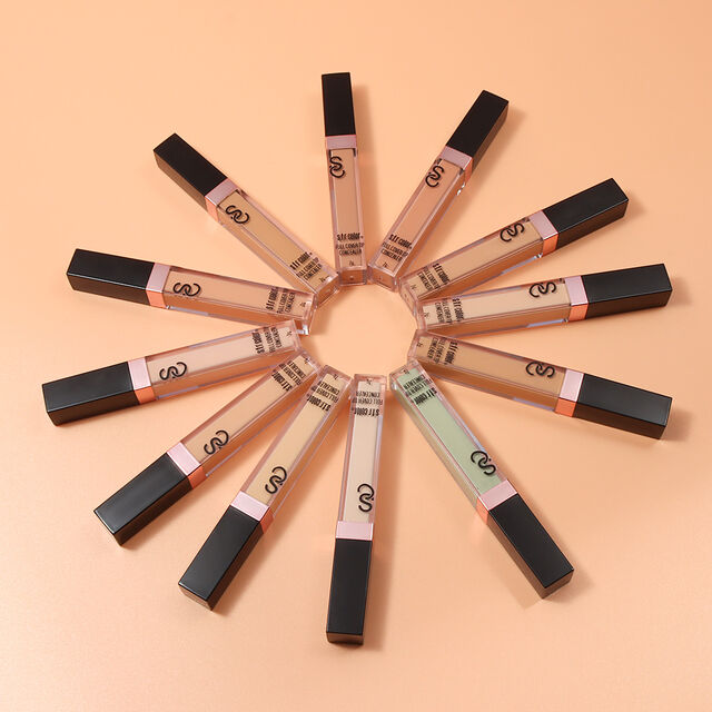 Corretivo Ajustável de Cor com Cobertura Total - Alto Pigmento para Marcas de Acne e Manchas, 12 Cores, Longa Duração, Cruelty-Free e Vegano