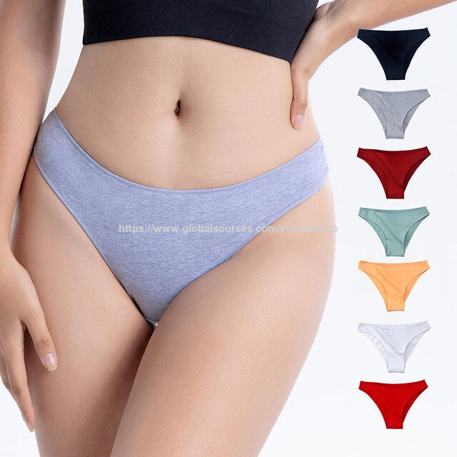 Damen Baumwollunterwäsche Low Waist G-String Baumwollunterwäsche Low Waist Baumwolle Atmungsaktiv Bequem Low Waist Bikini Plus Size Da