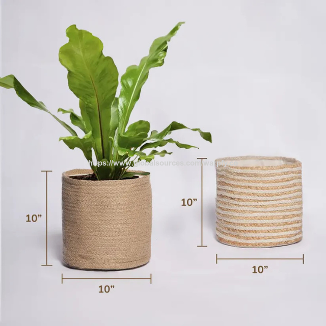 Ensembles de jardinières en jute gigognes personnalisables à prix d'usine (ensemble de 2 et 3) - Paniers durables écologiques fabriqués par ODM/OEM