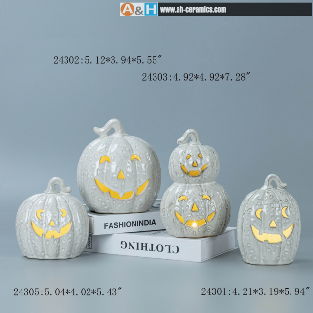 Halloween-Geschenk, Feiertagsdekoration, Keramikkürbis für Wohnkultur, Tisch für Ernte und Halloween