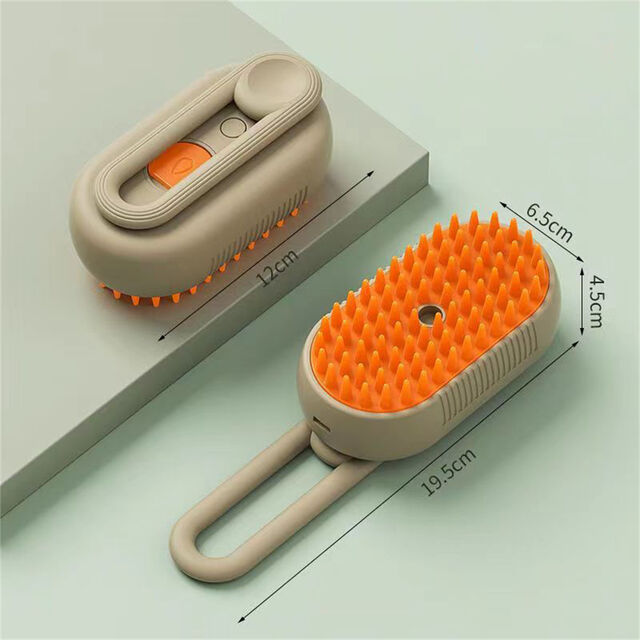 Brosse Vapeur Rechargeable pour Chat avec Sérum Sans Rinçage, Auto-Nettoyante, Peigne pour Animaux de Compagnie pour le Nettoyage des Chats et des Chiens