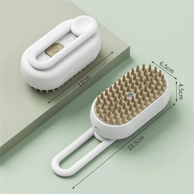 Brosse Vapeur Rechargeable pour Chat avec Sérum Sans Rinçage, Auto-Nettoyante, Peigne pour Animaux de Compagnie pour le Nettoyage des Chats et des Chiens