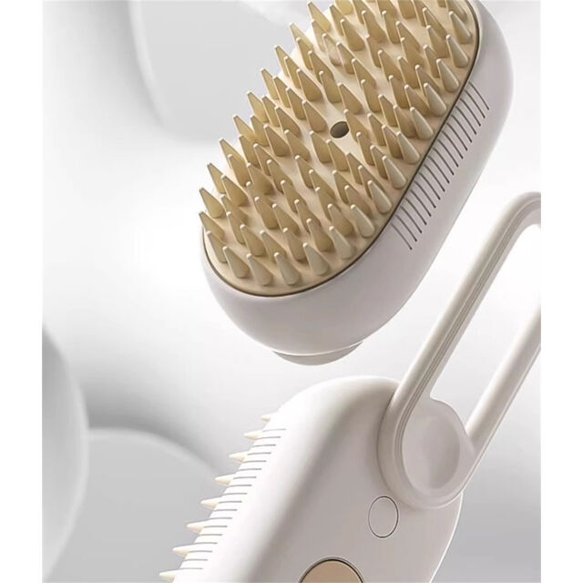 Brosse Vapeur Rechargeable pour Chat avec Sérum Sans Rinçage, Auto-Nettoyante, Peigne pour Animaux de Compagnie pour le Nettoyage des Chats et des Chiens