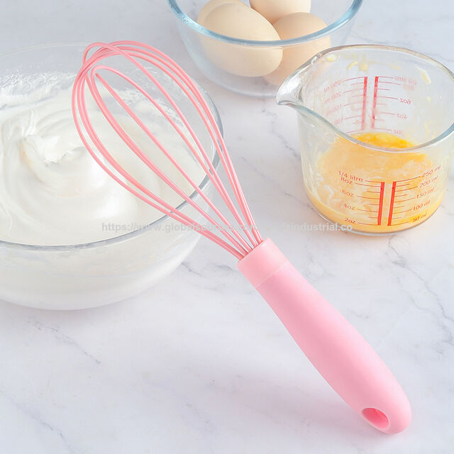 Novo batedor de creme 2024, misturador de creme de ovo e manteiga, batedor de silicone para misturar, ferramentas de panificação, conjunto de batedores com cabo de plástico