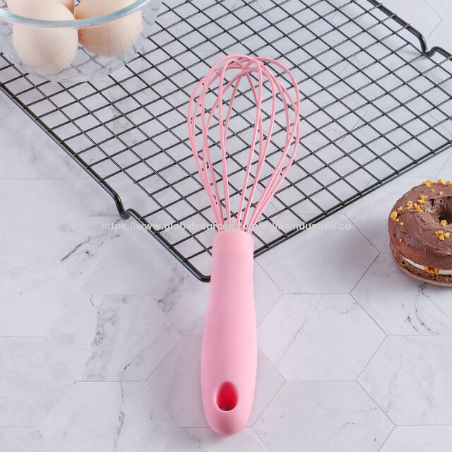 Novo batedor de creme 2024, misturador de creme de ovo e manteiga, batedor de silicone para misturar, ferramentas de panificação, conjunto de batedores com cabo de plástico