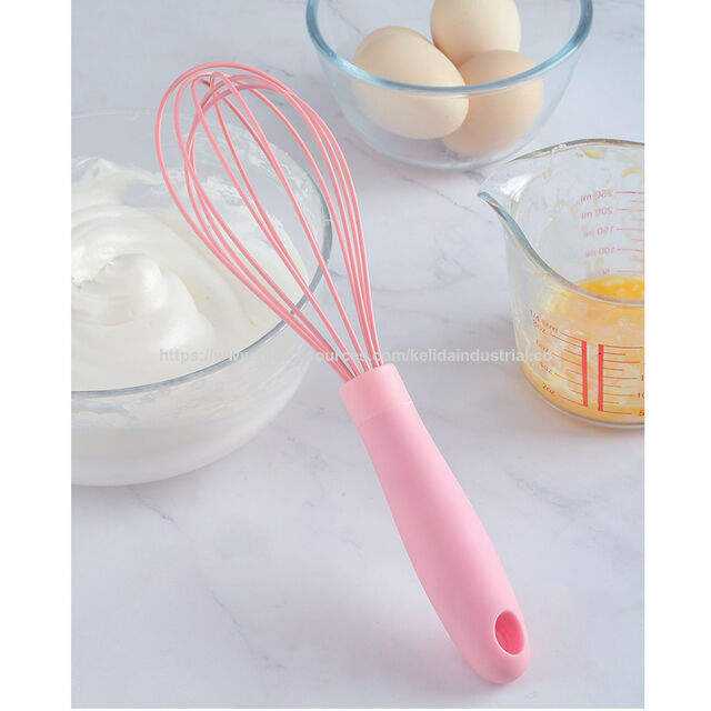Novo batedor de creme 2024, misturador de creme de ovo e manteiga, batedor de silicone para misturar, ferramentas de panificação, conjunto de batedores com cabo de plástico