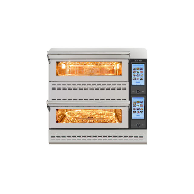 Cheerchef Four à Pizza Commercial à Double Étage Haute Vitesse Sans Ventilation avec Impingement Supérieur et Inférieur Contrôlé Séparément, 10x plus rapide