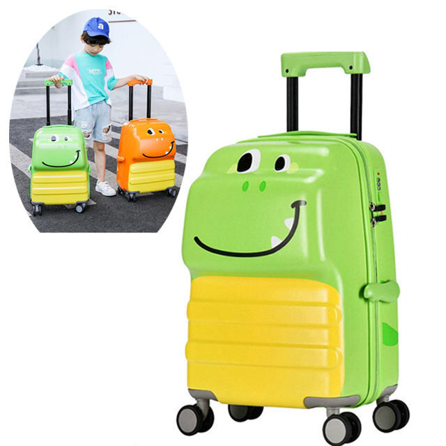 Equipaje de 4 Ruedas Duradero y de Moda Chic, Maleta Adorable con Diseño de Animales para Niños, Maleta Giratoria, Equipaje Infantil de Viaje con Carcasa Dura