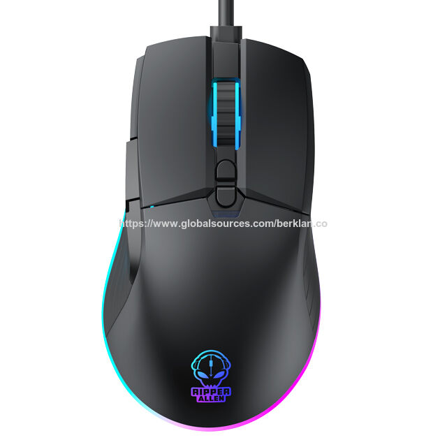 ماوس ألعاب USB سلكي بالجملة مع إضاءة خلفية، مفتاح DPI سريع، تصميم مريح وتأثيرات RGB للمكتب المنزلي واللاعبين