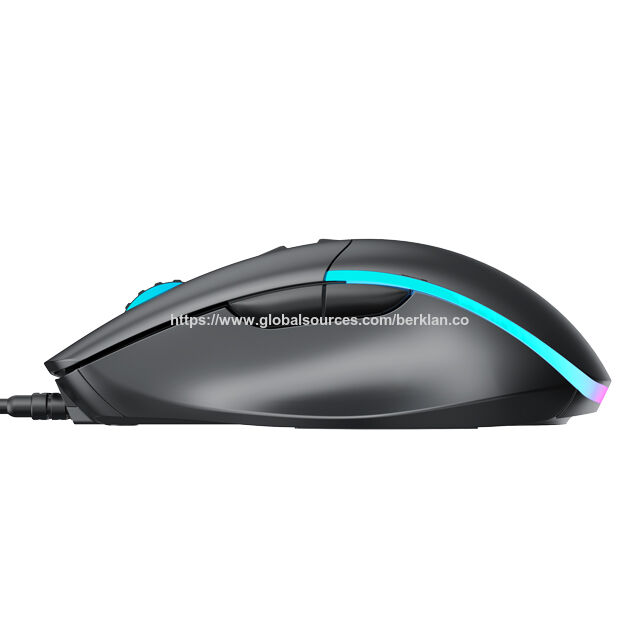 ماوس ألعاب USB سلكي OEM بإضاءة RGB، تتبع سلس، قبضة مريحة وكابل مضفر