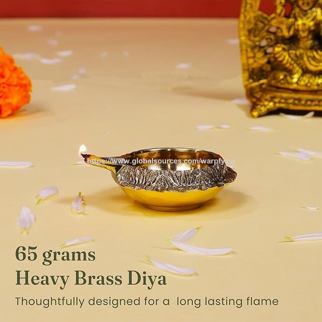 سعر المصنع حسب الطلب النحاس الأصفر Kuber Diyas ومصابيح الزيت - Deepam بطلاء ذهبي لـ Pooja والديكور ، تصنيع ODM / OEM