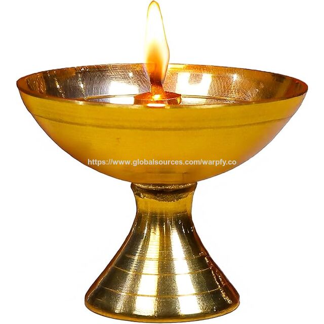سعر المصنع حسب الطلب النحاس الأصفر Kuber Diyas ومصابيح الزيت - Deepam بطلاء ذهبي لـ Pooja والديكور ، تصنيع ODM / OEM