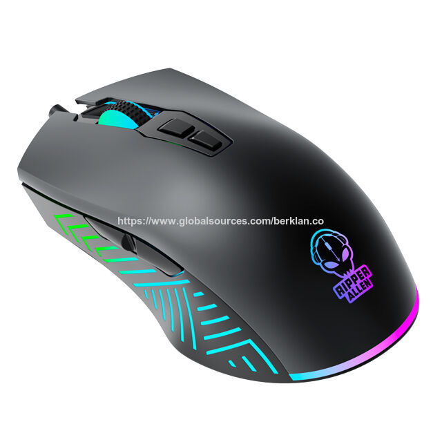 ماوس ألعاب USB سلكي بإضاءة خلفية RGB رائجة البيع مع أزرار قابلة للتخصيص وبرامج بسيطة للاعبين في المكتب المنزلي
