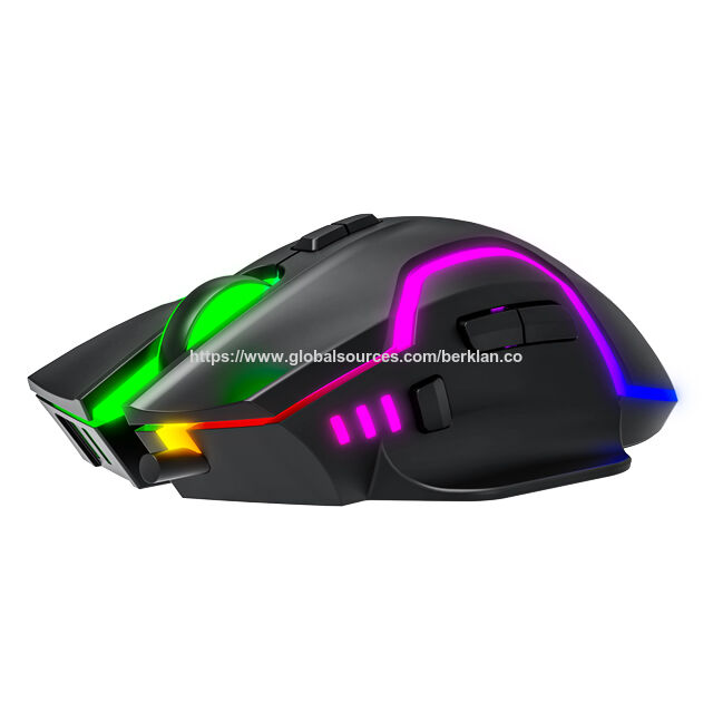 ماوس ألعاب RGB سلكي مع 8 مفاتيح قابلة للبرمجة، وإضاءة خلفية قابلة للتخصيص، وقبضة ABS مريحة محسنة لأجهزة الكمبيوتر المكتبية والمحمولة