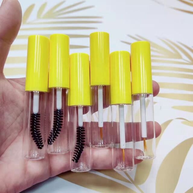 Envase cuadrado personalizado de 6.5ml para delineador de ojos en aluminio - Botellas vacías con cepillo para máscara de pestañas - Tubo contenedor para delineador líquido