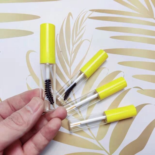 Envase cuadrado personalizado de 6.5ml para delineador de ojos en aluminio - Botellas vacías con cepillo para máscara de pestañas - Tubo contenedor para delineador líquido