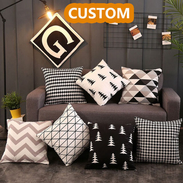 Funda de cojín cuadrada decorativa al por mayor para sofá, cama de lino para interiores, 45*45 cm, para coche o sofá, 30 colores