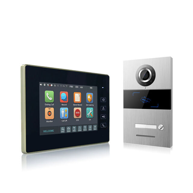 Video Portero Automático con Lector RFID/MIFARE/NFC, Cámara de Alta Resolución, Apertura Facial de Puerta, Intercomunicador para Hogar y Llamadas Telefónicas