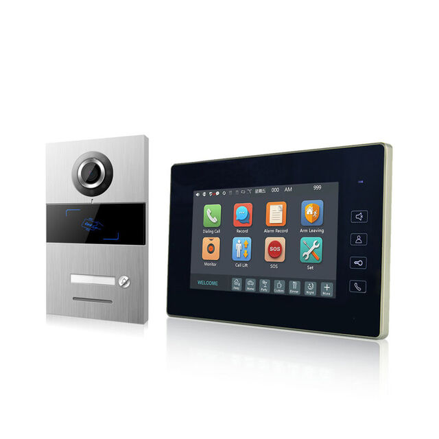 Video Portero Automático con Lector RFID/MIFARE/NFC, Cámara de Alta Resolución, Apertura Facial de Puerta, Intercomunicador para Hogar y Llamadas Telefónicas