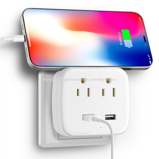 Universal-Reiseadapter mit zwei USB-Anschlüssen, UK EU US AUS Steckeradapter, Überspannungsschutz-Steckdosenleiste - Bestseller
