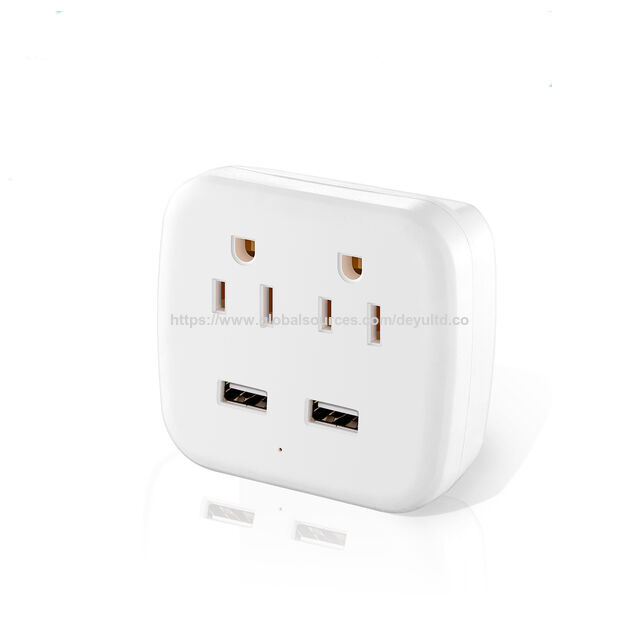 Universal-Reiseadapter mit zwei USB-Anschlüssen, UK EU US AUS Steckeradapter, Überspannungsschutz-Steckdosenleiste - Bestseller