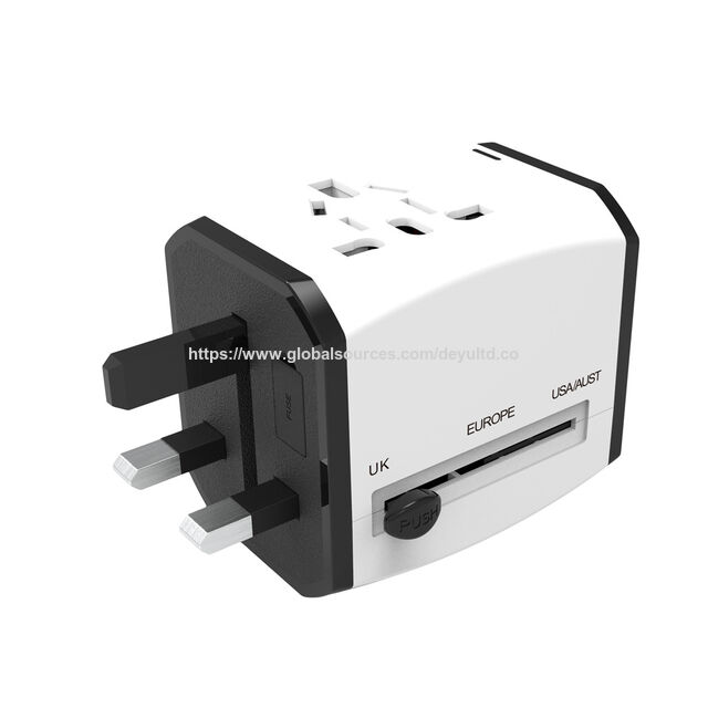 Modischer Universaladapter AUS US EU UK EUSocket Weltreiseadapter mit 2 USB 1 Typ C Konvertierungsstecker Multi Reiseladegerät