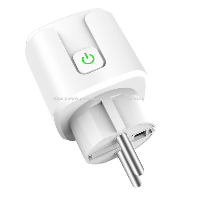 Adaptador Inteligente Tomada WiFi 16A 220V Controle Remoto APP Graffiti Comando de Voz Temporizador Plugue Inteligente Padrão Europeu