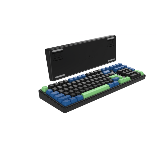 Clavier sans fil 2.4G / Clavier Bluetooth / Clavier à membrane filaire (90%~98%) RGB rétroéclairé avec écran et fonction mute pour bureau