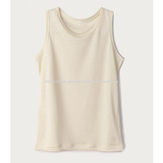Débardeur Garçon Uni et Décontracté à Col Rond, T-shirts d'Été sans Manches