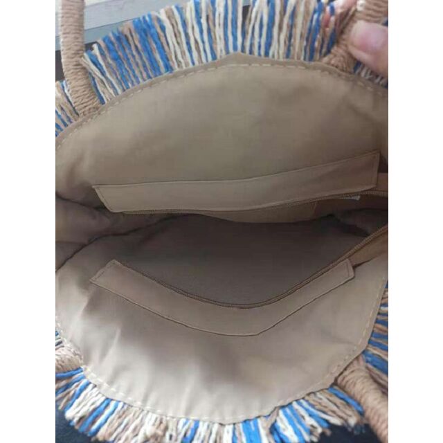 Vente en gros transfrontalière de sac de paille d'été de style rétro avec fermeture ouverte, nouveau, simple, de couleur pure, tissé pour les saisons d'été, d'hiver et d'automne