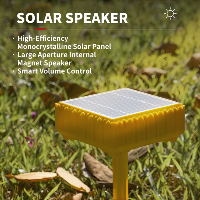 Haut-Parleur Solaire Extérieur IPX5 | Lecture Ultra-Longue de 3 jours, Conception Écologique avec Ajustement Automatique de l'Alimentation, Haut-Parleur Bluetooth