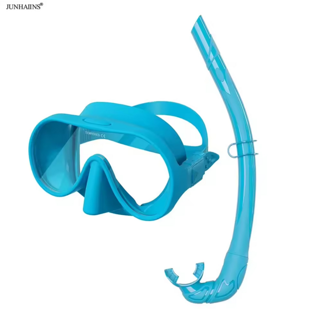 Direktverkauf ab Werk: Tauchmasken-Schnorchelset mit abnehmbarem Silikon-Atemschlauch, Taucherbrille und Schwimmbrille für Erwachsene