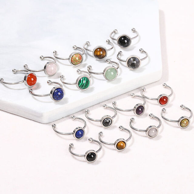 JD GEMS Großhandel 6/8mm handgefertigter zierlicher Schmuck Großhandel Wasserdichte 18k vergoldete klobige Croissant Twisted Dome Ringe