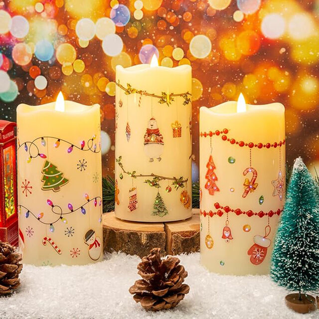 Velas LED con Logo Personalizado, Velas de Cera sin Llama Seguras a Pilas con Parpadeo Realista para Decoración de Bodas, Hogar y Restaurantes