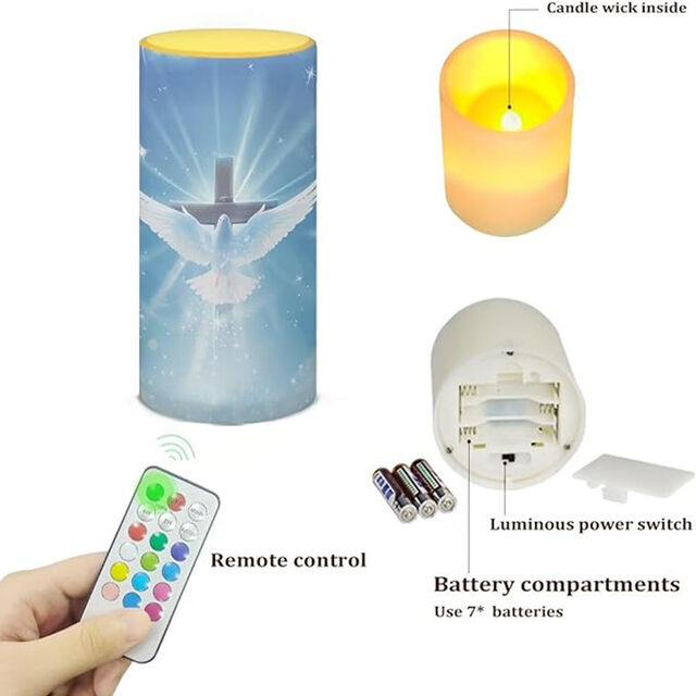 Velas LED con Logo Personalizado, Velas de Cera sin Llama Seguras a Pilas con Parpadeo Realista para Decoración de Bodas, Hogar y Restaurantes