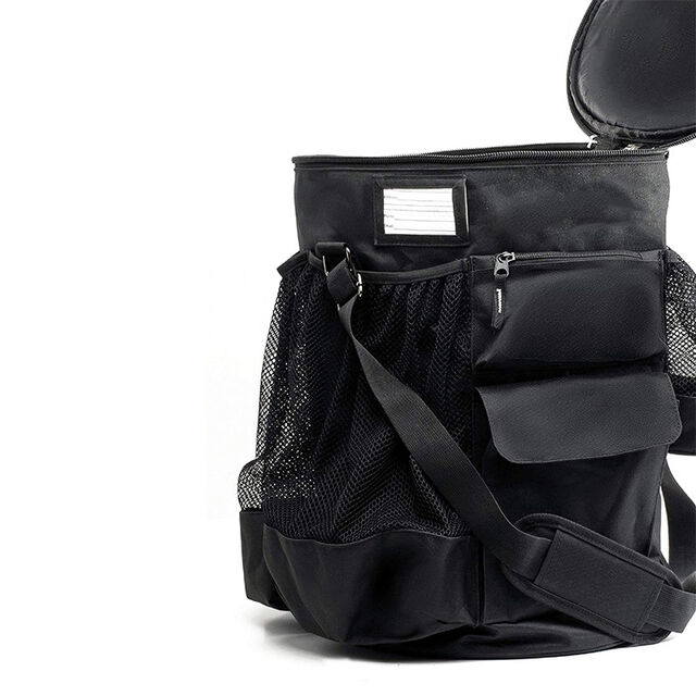 Organizador de Cubo de Béisbol con Tapa y Asiento Acolchado - Bolso para Cubo de Pelotas de Béisbol