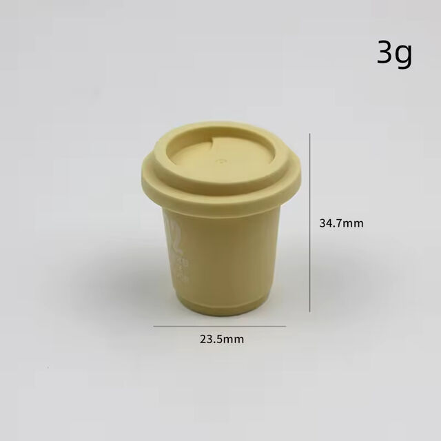 Vente en gros de gobelets à café lyophilisé en plastique de 10 g, 60 pièces, couvercles en feuille d'aluminium, boîte de stockage de probiotiques écologique, tasse à thé vide