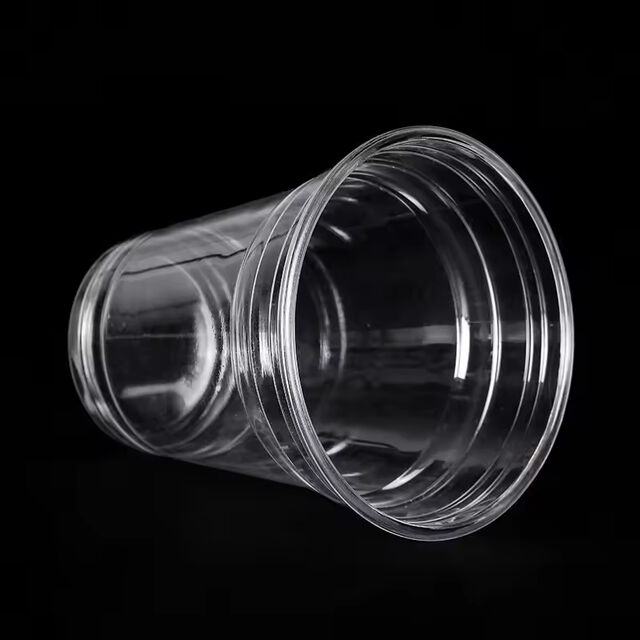 Gobelet en plastique transparent PP PET PLA biodégradable compostable jetable écologique de 12 oz 16 oz 20 oz