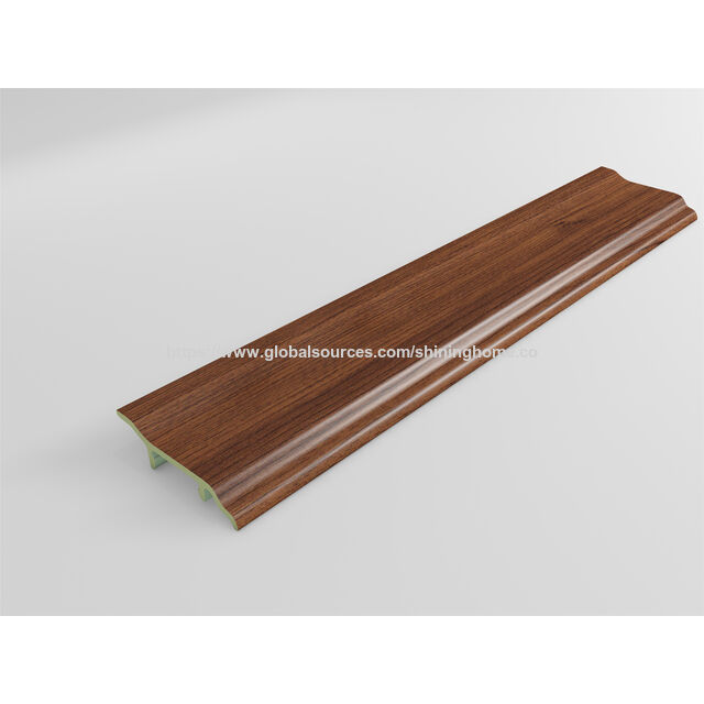 Rodapié H-F70 de PVC/SPC con veta de madera, zócalo, línea de accesorios para suelos, líneas decorativas, impermeables y duraderas