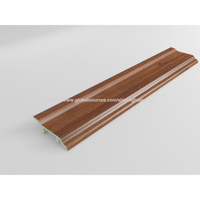 Rodapié H-F70 de PVC/SPC con veta de madera, zócalo, línea de accesorios para suelos, líneas decorativas, impermeables y duraderas