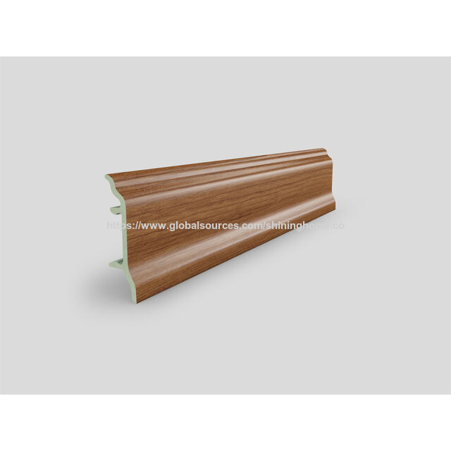 Rodapié H-F70 de PVC/SPC con veta de madera, zócalo, línea de accesorios para suelos, líneas decorativas, impermeables y duraderas