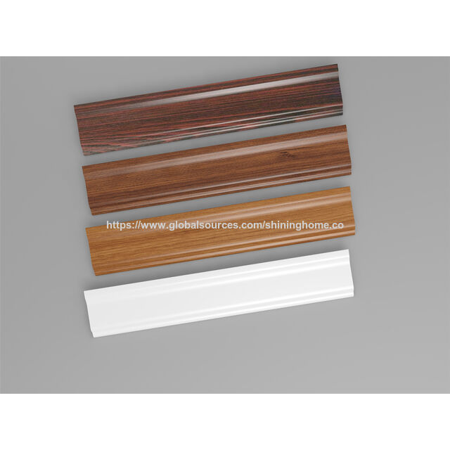Rodapié H-F70 de PVC/SPC con veta de madera, zócalo, línea de accesorios para suelos, líneas decorativas, impermeables y duraderas