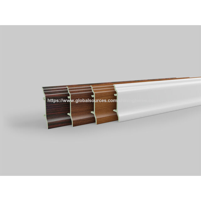 Rodapié H-F70 de PVC/SPC con veta de madera, zócalo, línea de accesorios para suelos, líneas decorativas, impermeables y duraderas