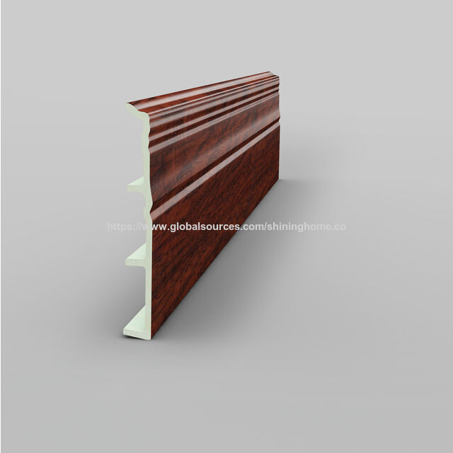 Nuevo rodapié de grano de madera PVC/SPC de 10 cm, zócalo, línea de accesorios de suelo, líneas de decoración impermeables y duraderas
