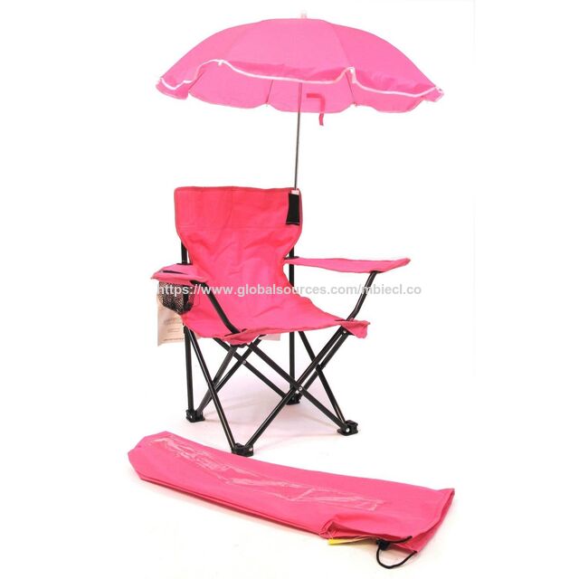 Silla plegable de camping con sombrilla, bolsa de mano, para pesca, tumbona metálica para exteriores, playa - Venta al por mayor