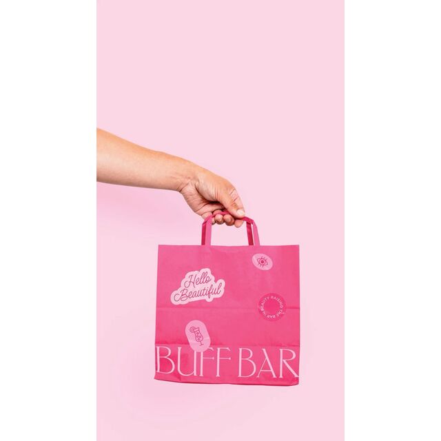 Bolsas de Papel Kraft Blanco Certificado FSC Personalizables con Laminación Brillante para Panadería y Cafetería
