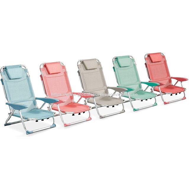 Silla de Playa Ligera Valle del Viento de Gran Venta Ajustable Reclinable Portátil de Metal de Aluminio Contemporánea Silla de Pesca