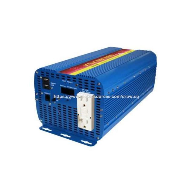 Inversor de onda sinusoidal pura de alta frecuencia de 1000 W CC a CA, fuente de alimentación de emergencia