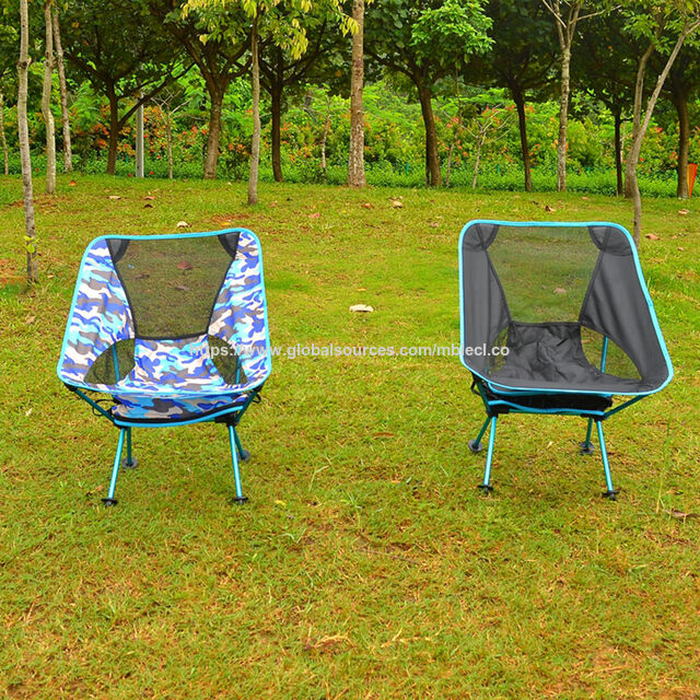Silla plegable portátil de aluminio, color negro - Ideal para camping, eventos y uso comercial